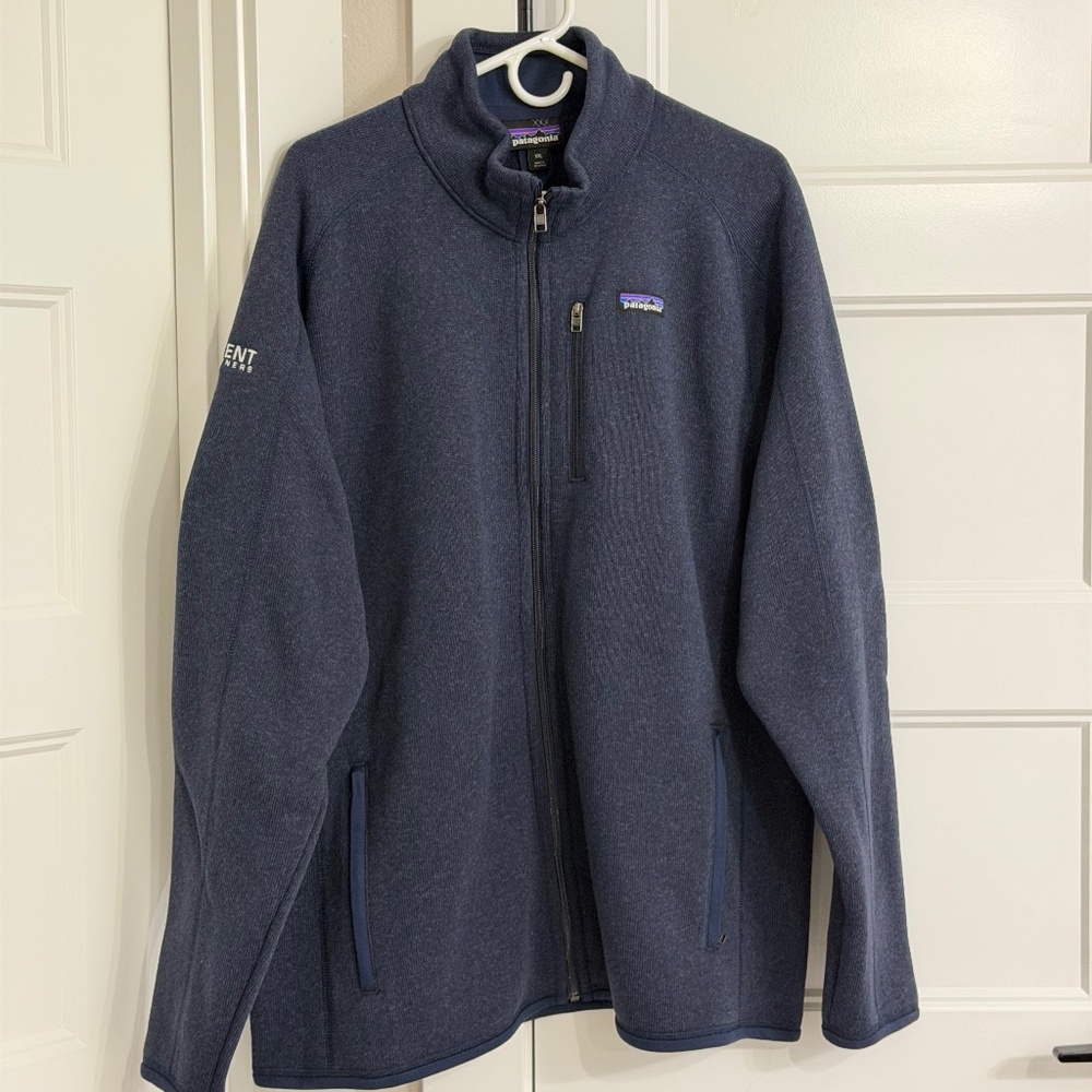 Patagonia Better Sweater Mens Navy Zip Knit Fleece Pullover Jacket *LOGO* Sz XXL